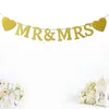 Party Decoration Wedding MR&MRS Letter Flag Banner Confession Anniversary Hanging Bunting Garland Decorative Suppl