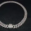 Bijoux Moissanite Vvs Moissanite, chaîne à maillons cubains en diamant, Bracelet Hip Hop, collier cubain en argent Sterling 925