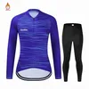 Men's Tracksuits Ladys Cycling Jersey 2023 Team Women Road Bike Winter ClothingBib Pants Ropa Ciclismo Thermal FeceH2421