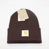 2023 gorro de inverno masculino marca quente beanies europeu americano dupla camada dobrada malha feminino chapéu de lã w13