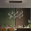 Kolye lambalar Dairesel Yemek Odası Avizesi Dikdörtgen Dairesel Tavan Mutfak Lambası Modern Led Bar Bar Cafe Cafe Çalışma Penthouse Chandelier YQ240201