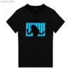 Mannen T-shirts Grappige Draadloze Led T-shirt Mannen Party Disco Geluidsgeactiveerde Light Up Korte Mouw Nacht T-shirts Kleding q240201