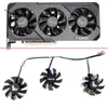 Raffreddamento del computer 3PCS 75MM 4PIN Ventola di raffreddamento per ASUS TUF Gaming X3 RX 5700 XT RX5700 Sostituzione della scheda grafica FD8015U12S GPU