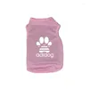 Dog Apparel Summer Designer Clothes For Small Large Dogs Puppy Cat Thin Breathable Vest T-shirt Pet Costumes Supplies