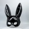 Masque de lapin Sexy pour femmes, fournitures de fête, accessoires de Cosplay pour demi-visage, oreilles de lapin, accessoires de Costume pour Bar et discothèque