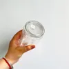 Couvercle réutilisable en plastique pp acrylique de remplacement multicolore en gros sans BPA pour boîte en verre de diamètre 2,7 pouces 16 oz et boîte en verre boule à neige à double paroi