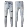 Neue Herren-Jeans AMR Herren-Luxushose, Modemarke Jeans, Letter-Jeans, Biker-Hose, Herrenbekleidung, Jeans, die Herren- und Damenhosen von Jeans für Herren