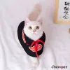 Ensemble Costume de chat drôle pour chats akatsuki décor anime creux déguise des vêtements à capuchon de chat adaptés aux accessoires des petits chiens