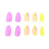 Faux ongles double couleur rose jaune faux épaisseur modérée confortable à porter pour les ongles professionnels