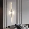 Lampada da parete Camera da letto minimalista Lampade a LED Decor per divano Sfondo Luci interne Sconce Corridoio Corridoio Nero Bianco Oro