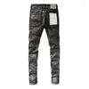 jeans viola jeans firmati per uomo Pantaloni skinny dritti jeans larghi denim europeo jean hombre pantaloni da uomo pantaloni biker ricamo strappato per la tendenza 29-40 J9028