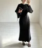 Robes décontractées élégantes et chics Slim Party Spring Automne 2024 Femmes à manches longues O-Cou Maxi Robe Dames Vêtements chic