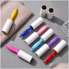 Lint Rollers & Brushes Household Sticky Lint Roller Brush Clothes And Pet Removal Replacement Rolling Paper Peel-Off Bring A Roll Of 4 Dhsch