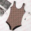 Double Letter Print Swimwear Beach Surfing Swimsuit Printed One Piece Bikinis for Women Hot Spring Biquinis