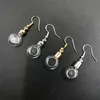 Bottles 2/4/8/10pcs Flat Shape Glass Globe Beads Cap Ear Hook Set Diy Vial Earring Name On Rice Art Charms