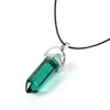 Sautoirs 2023 colonne hexagonale Quartz colliers Turquoises rose cristal pendentif collier pour femmes chaîne pierre naturelle tour de cou bijoux YQ240201