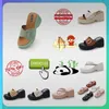 Designer Casual Platform High rise thick soled PVC summer sliders men women rainbow slides memory sandals soft thick cushion slipper cloud slide indoor