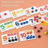 Kid Clip Beads Color Sorting Toys Montessori Counting Game Fine Motor Training Number Learning Children Education Matching Toys 240129