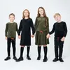 Mädchenkleider AP Casual Velour Collection Jungen Mädchen Herbst Winter Familie Passende Kleidung Kind Mode Set Top Kleid Kleidung