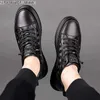 Roller Shoes 2023 New Mens Genuine Leather Casual Shoes Crocodile Print Spring Autumn Trend Sneakers Cool Leisure Flat Shoes Loafers Black Q240201