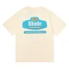 100% mode hommes T-shirt Rhude coton rue chemise de créateur haut Hip Hop décontracté Couple manches courtes 24sss-xl 27