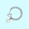 T Designer Heart Pendant Halsband Armband Studörhängen Kvinnor Luxury Brand Jewelry Classic Fashion 925 Sterlling Silver Rose 8517070