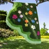 Tappeti Tappeto trapuntato floreale Tappeto morbido per divano Tappeto antiscivolo Pavimento interno Poggiapiedi Camera da letto Comodino Giardino Stile verde