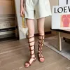 Sandals Luxury Shoes Women Designers 2024 Summer Flat Sexy European American Style Roman Large Cool Boots 1920-2