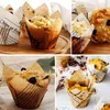 Baking Tools 50PCS/SET Cups Cakes Paper Flame High-Temperature Oven Muffin Oil Proof