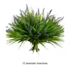 Kwiaty dekoracyjne 12PCS Ekologiczne przyjazne na zewnątrz fałszywe trawy małpy-długotrwałe trwałość wewnątrz lub eleganckie