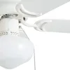 Statuette decorative Prominence Home Hero Ventilatore da soffitto bianco a basso profilo da 28 pollici con luce