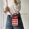 Shoulder Bags Fasion Knied Plaid Women andbags Designer Woolen Small Tote Bag Casual Woven Soulder Crossbody Sopper Purse 2023H2421