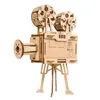 77 st DIY 3D Film Projector Puzzle Wood Model Building Kit Assembly Vitascope Toy Block Assembly Toys 240122