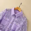 2024 Spring Lavender Plaid Panelowe Sukienki Kwiatowe Sukienka Czarna krótkie rękawowe szyję z pojedynczą długością kolan luźne sukienki S4J290125 Plus w rozmiarze xxl