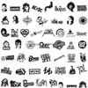 Car Stickers 50Pcs/Lot Black And White Rock Band Waterproof Cool Pegatina Iti Kids Toy Skateboard Phone Laptop Lage Sticker Decals D Dhdgw