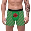 Onderbroeken Heren Kerstboxers Digitale print Gestreept Elastisch Middentaille Slim Fit Zacht Ademend Kleuraanpassing Eendelig Anti-septisch U