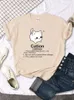 T-shirts Femmes Mignon Chat Imprimer T-shirt Femelle Kawaii Dessin Animé Blouses Graphiques Femmes Streetwear Surdimensionné Harajuku Vêtements 2024 Fille Chemise