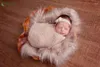 Blankets Born Props Fur Blanket Basket Stuffer Mongolia Baby Fotografia Pography