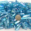 Decorative Figurines 50g Electroplated Light Blue Titanium Aura Lemurian Seed Quartz Crystal Point Stones Specimen Natural And Minerals