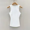 Dames Tanks 2024 Vest Halter Sexy Straat Nachtclub T-shirt met korte mouwen Casual borduurlogo Top