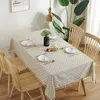 Table Cloth Blue Daisy Printed Tablecloth Linen Tassel Lace Rectangular Household Garden Home Decoration Picinc Cover Mat