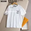 Schals 2024 Luxus Marke Männer T-shirt Moschino Gedruckt Little Bear Edition Baumwolle Rundhals Kurzarm T-shirt Für Frauen Lose
