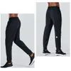 Herrarna Lu Jogger Long Pants Sport Yoga Outfit Outdoor City Sweat Yogo Gym Pockets ll Sweatpants Byxor Mens Casual Elastic Midist Fitn 98