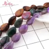 Perline 13x18mm Goccia Pietra Naturale Quarzi Agate Diaspri Perline Distanziatrici per Accessori Fai da Te Ciondoli Collana Bracciale Creazione di Gioielli 15"