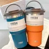 Thermoses TYESO Stainless Steel Double-layer Coffee Cup Cold And Hot Car Mug Vacuum Flask Travel Thermos Bottle Portable Car Water Bottle