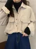 Zanzea Women Vintage Emwear Koreańska moda luźne kurtki allmatch corduroy Casual Harajuku Long Sleeve Płaszcz Streetwear 240124