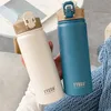 Thermos Bottiglia d'acqua termica con cannuccia Bottiglia in acciaio inossidabile da 750/530 ml Mantiene freddo e calore Bottiglia termica con tazza termica ad alta capacità