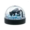 Figurine decorative Giocattoli in capsula per Kitan Waterdomefactory Lettiera per gatti Snow Globe Kawaii Tiger Calico Gattini Anime Decorazioni in miniatura