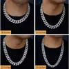 Passe testador de diamante moissanite hip hop jóias 13mm 925 prata esterlina gelado vvs diamante mossanite cubana link chain