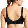 Yoga Outfit Wirelees Womens High Impact Sports Bra Full Figure Supportive Female No-Bounce Coverage Underwear 36 38 40 42 46 C D DD E F